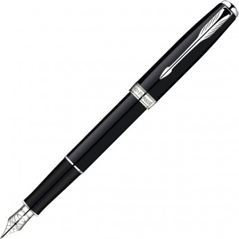Ручка перьевая PARKER SONNET LAQUE BLACK СT, F